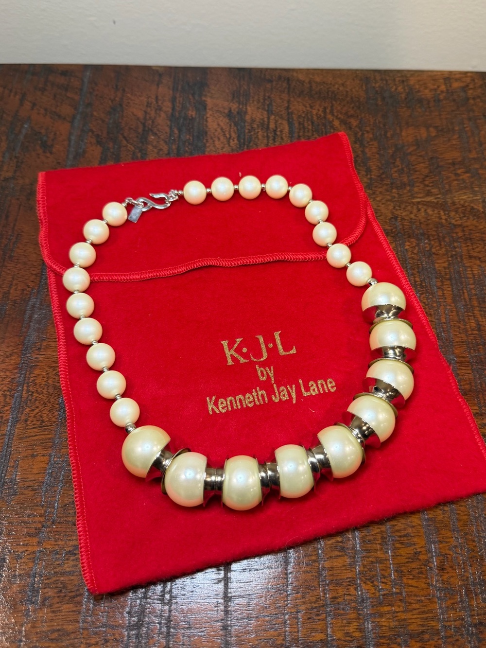 Kenneth Jay Lane Ivory Pearl Bead Necklace